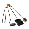 atizador pala kit set de pala y atizador x 4 piezas con pinza y cepillo