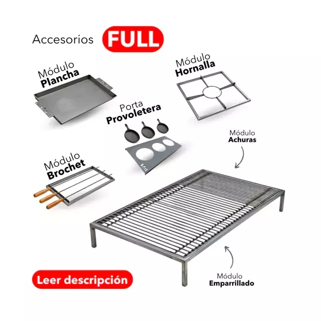 parrilla modular modelo full