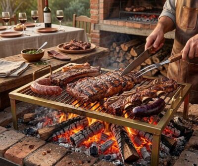 parrilla de hierro clásica zincada