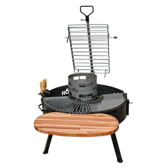 fogonero asador completo de 1.20mts con patas y estaca libro