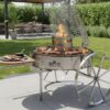 asador de acero inoxidable completo