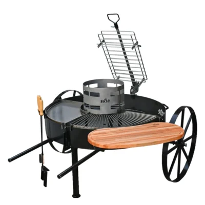 fogonero asador de hierro completo